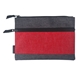 aerial view a red kerry nylon travel tech pouch, image 1 of 2