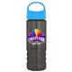 a cyan lid & smoke bottle salute - 24 oz bottle with oval crest lid - digital