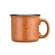 aerial view a orange big sur 15 oz ceramic speckled campfire mug, image 1 of 2