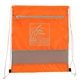 aerial view a orange sparks recycled drawstring bag, image 1 of 5