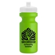a white lid & lime green bottle the eco - cyclist 22 oz circular bike bottles with push pull lids