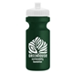 a white lid & dark green bottle the eco - cyclist 22 oz circular bike bottles with push pull lids
