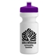a violet lid & white bottle the eco - cyclist 22 oz circular bike bottles with push pull lids