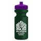 a violet lid & dark green bottle the eco - cyclist 22 oz circular bike bottles with push pull lids