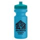 a teal lid & cyan bottle the eco - cyclist 22 oz circular bike bottles with push pull lids