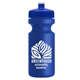 a royal blue lid & royal blue bottle the eco - cyclist 22 oz circular bike bottles with push pull lids