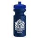 a royal blue lid & navy blue bottle the eco - cyclist 22 oz circular bike bottles with push pull lids