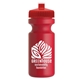 a red lid & red bottle the eco - cyclist 22 oz circular bike bottles with push pull lids