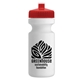 a red lid & white bottle the eco - cyclist 22 oz circular bike bottles with push pull lids