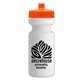 a orange lid & white bottle the eco - cyclist 22 oz circular bike bottles with push pull lids