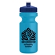 a navy blue lid & cyan bottle the eco - cyclist 22 oz circular bike bottles with push pull lids