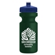 a navy blue lid & dark green bottle the eco - cyclist 22 oz circular bike bottles with push pull lids