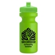 a lime green lid & lime green bottle the eco - cyclist 22 oz circular bike bottles with push pull lids