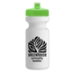 a lime green lid & white bottle the eco - cyclist 22 oz circular bike bottles with push pull lids