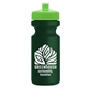 a lime green lid & dark green bottle the eco - cyclist 22 oz circular bike bottles with push pull lids