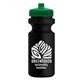 a green lid & black bottle the eco - cyclist 22 oz circular bike bottles with push pull lids