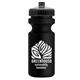 a black lid & black bottle the eco - cyclist 22 oz circular bike bottles with push pull lids