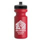 a black lid & red bottle the eco - cyclist 22 oz circular bike bottles with push pull lids