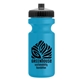 a black lid & cyan bottle the eco - cyclist 22 oz circular bike bottles with push pull lids