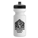a black lid & white bottle the eco - cyclist 22 oz circular bike bottles with push pull lids