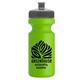 a gray lid & lime green bottle the eco - cyclist 22 oz circular bike bottles with push pull lids