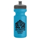 a gray lid & cyan bottle the eco - cyclist 22 oz circular bike bottles with push pull lids