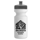 a gray lid & white bottle the eco - cyclist 22 oz circular bike bottles with push pull lids