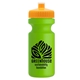 a marigold lid & lime green bottle the eco - cyclist 22 oz circular bike bottles with push pull lids