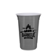 aerial view a metallic silver the varsity cup - 16 oz double - wall with white liner, image 1 of 2