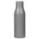 aerial view a grey renzo 24 oz recycled aluminum water bottle, image 1 of 4