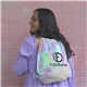 a group of iridescent pearl drawstring bag