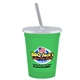 a transparent green cup & frost lid & frost straw 16 oz stadium tumbler cup with lid straw - digital