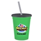 a transparent green cup & transparent smoke lid & frost straw 16 oz stadium tumbler cup with lid straw - digital