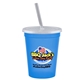 a transparent blue cup & frost lid & frost straw 16 oz stadium tumbler cup with lid straw - digital