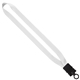 a white 3/4 rpet dye - sublimated lanyard with plastic snap - buckle release and o - ring