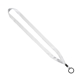 a white 5/8 dye - sublimated satin ribbon lanyard