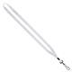 aerial view a white 1/2 dye - sublimated lanyard with metal crimp and swivel snap hook, image 1 of 2