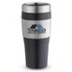 aerial view a silver 16 oz no - slip - grip double wall tumbler, image 1 of 2