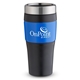 aerial view a blue 16 oz no - slip - grip double wall tumbler, image 1 of 2