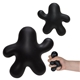 aerial view a black gel man stress reliever, image 1 of 2