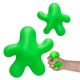 aerial view a lime green gel man stress reliever, image 1 of 2