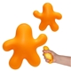 aerial view a orange gel man stress reliever, image 1 of 2