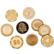 a group of wood poker chips - 1 side imprint