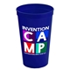 aerial view a navy blue cups - on - the - go 22 oz stadium cup with digital imprint, image 1 of 2