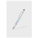 a white (pms white) wizzard executive pen with black anti - fraud ink
