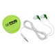 a lime green ear buds