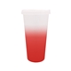 aerial view a frosted to red mood(tm) 26 oz tumbler with lid, full color digital, image 1 of 2
