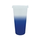aerial view a frosted to blue mood(tm) 26 oz tumbler with lid, full color digital, image 1 of 2