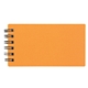 aerial view a orange mini business card jotter, image 1 of 3