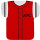 aerial view a baseball 2 17 x 18 jersey shaped cooling towel, image 1 of 2
